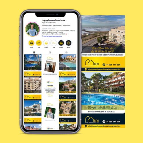 Gestión del perfil de la red social Instagram de Happy Houses Barcelona