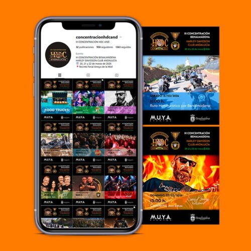 Gestión del perfil de la red social Instagram de la III Concentración Harley Davidson Club Andalucía, celebrada en Benalmádena