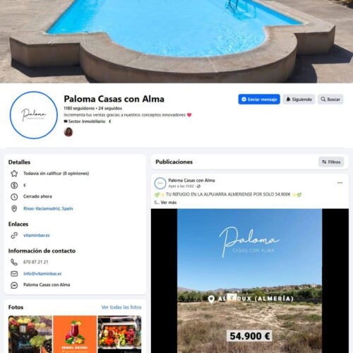 Gestión del perfil de la red social Facebook de Paloma Casas con Alma