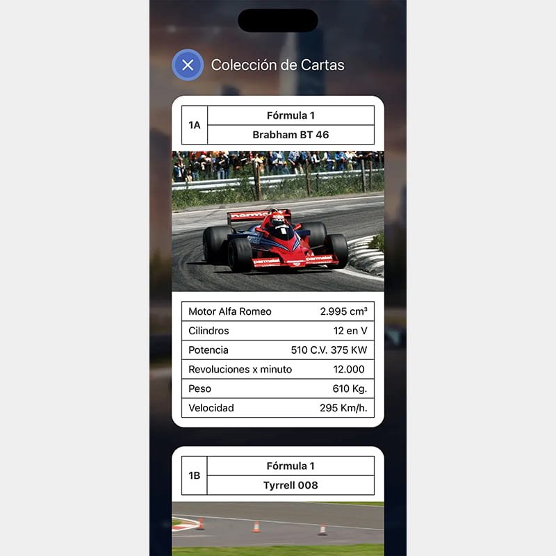 Juego Battle Card: Cars - Android / iOS
