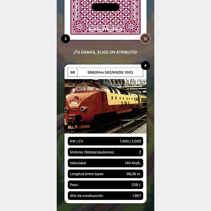 Juego Battle Card: Trains – Android / iOS