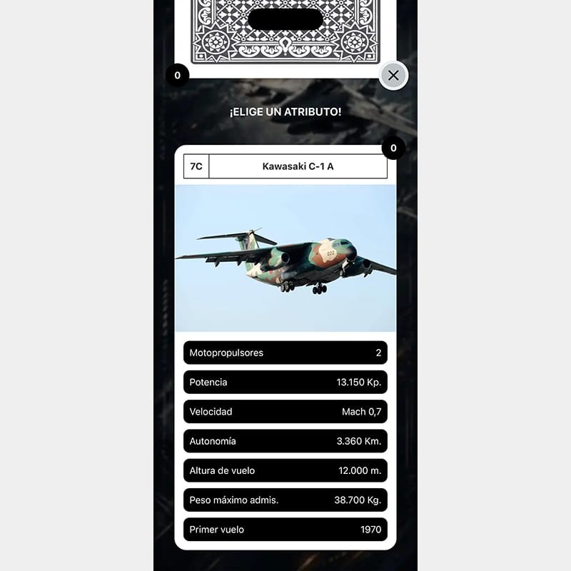 Juego Battle Card: Planes – Android / iOS