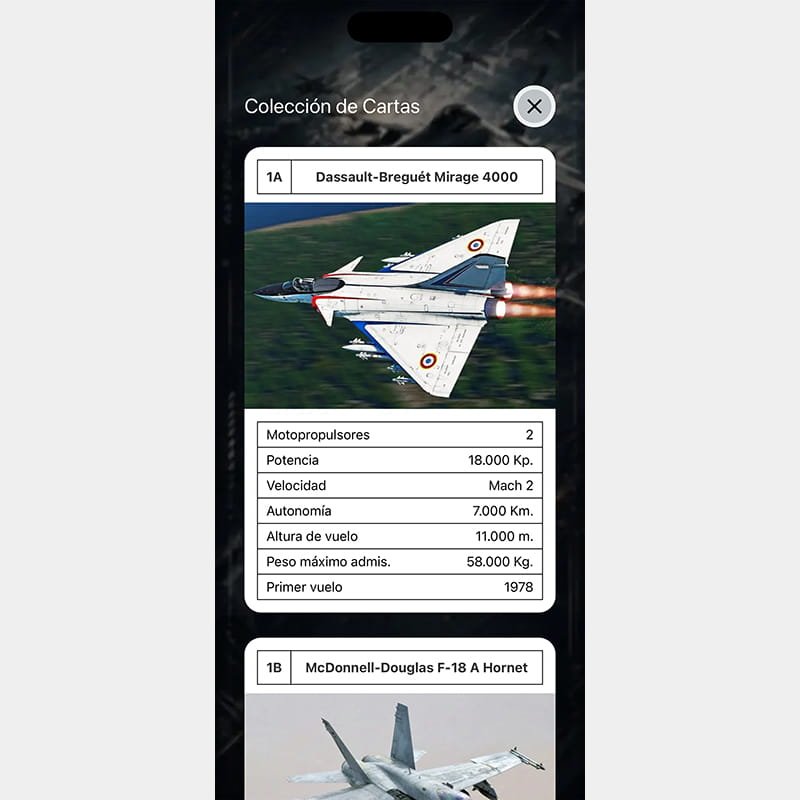 Juego Battle Card: Planes – Android / iOS