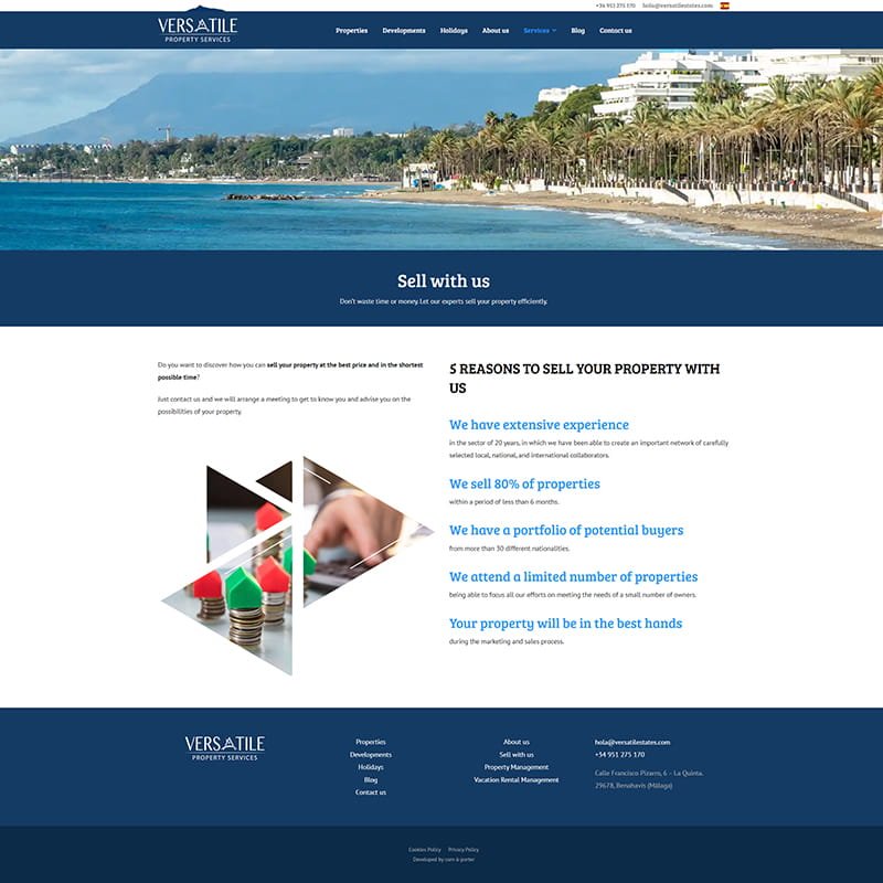 Página web de Versatile Property Services