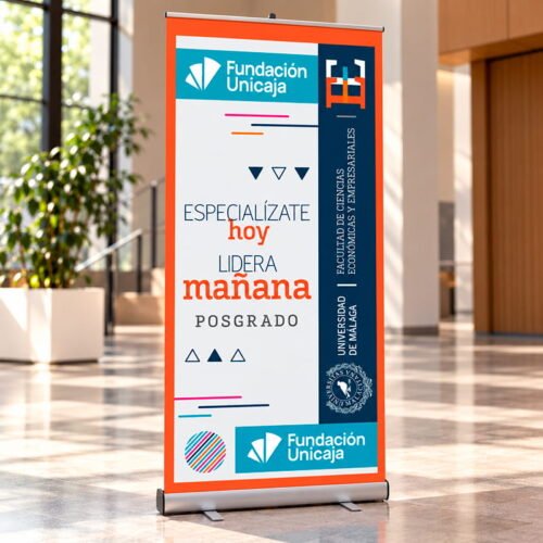 Diseño de Roll Up para las aulas de Másteres de la Facultad de Ciencias Económicas y Empresariales de la Universidad de Málaga