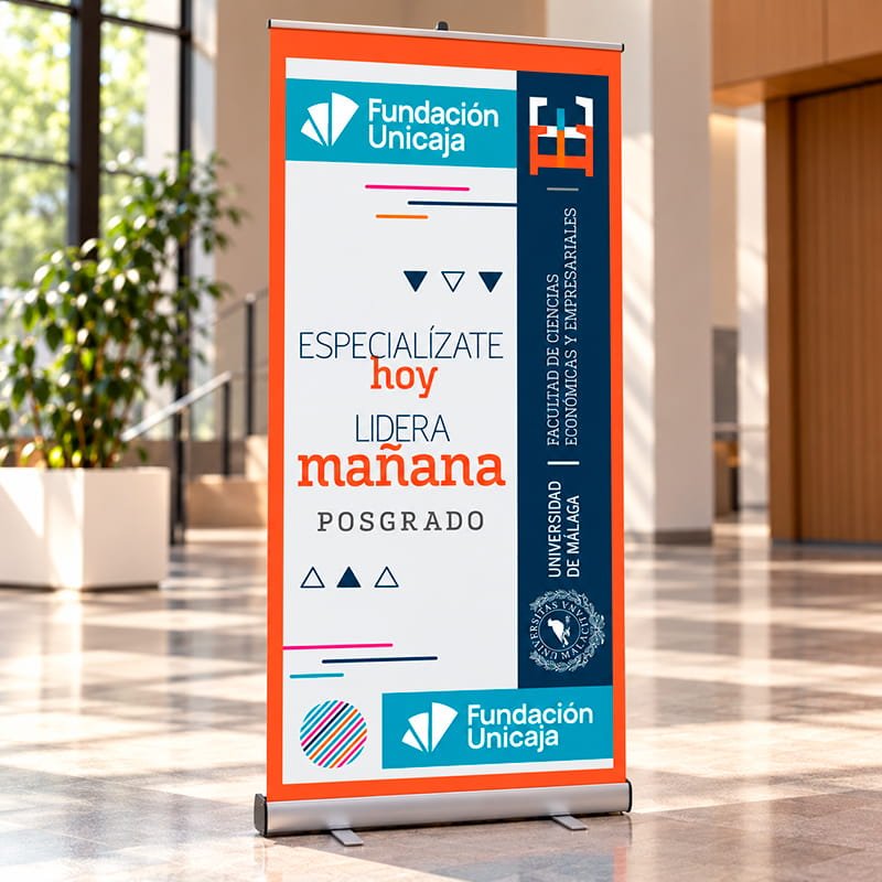 Diseño de Roll Up para las aulas de Másteres de la Facultad de Ciencias Económicas y Empresariales de la Universidad de Málaga